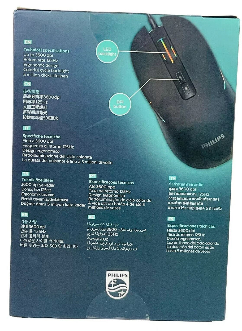 Gaming Mouse Momentum by  Phillips Wired Adjustable DPI -Up-to 3600DPI