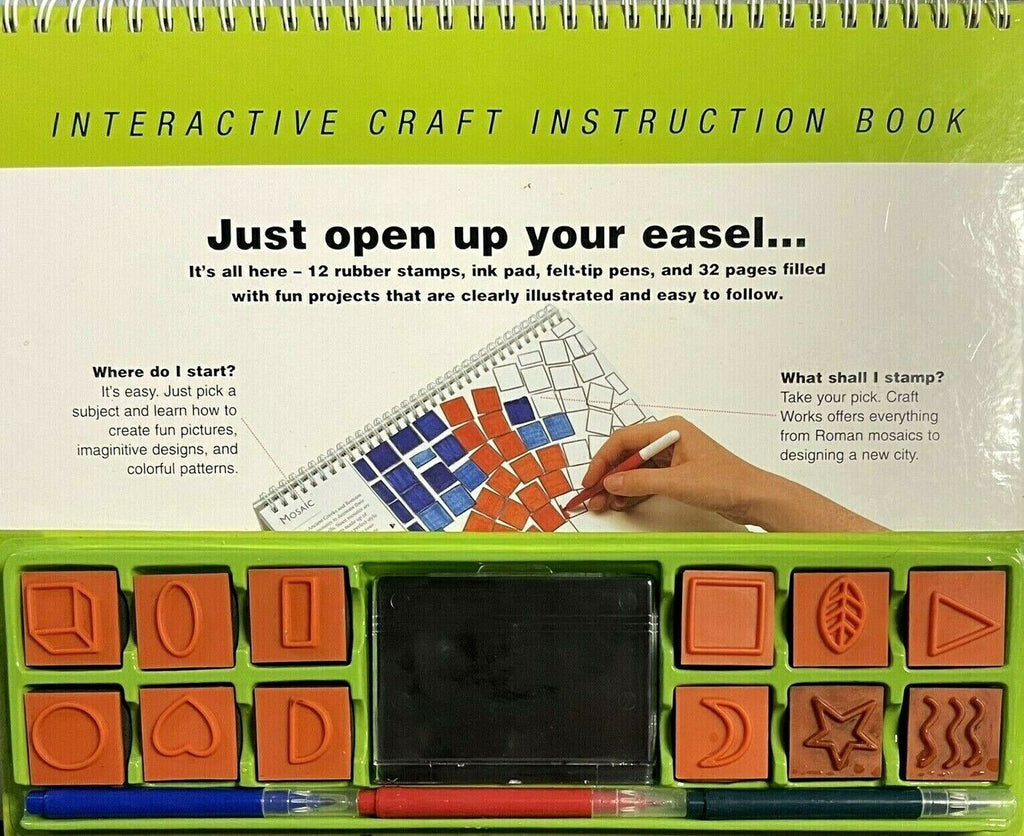 Craft Works Rubberstamping Book, Inkpad & More, Interactive Instruction Book