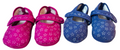 Lot of 2 Doll Baby Shoes ~ Blue & Pink Soft Sole L 4.5" X W 2" Preowned