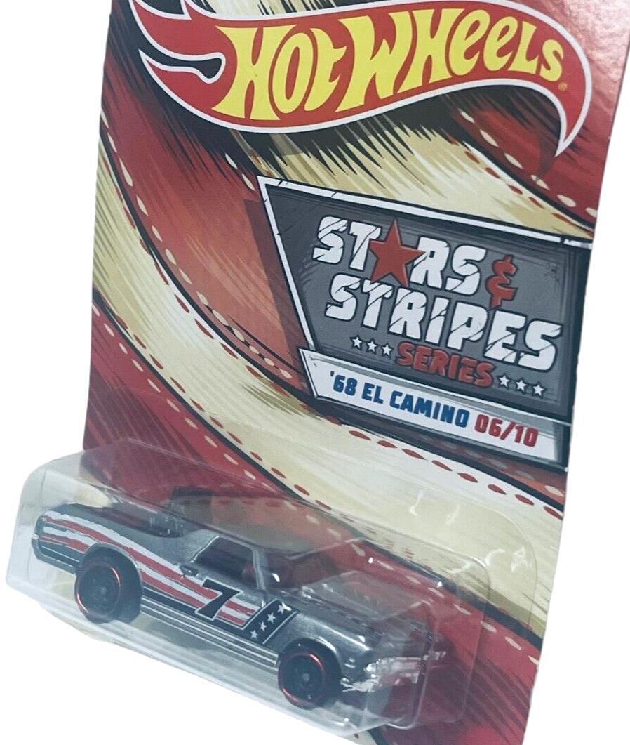 2020 Stars & Stripes Series ‘68 EL CAMINO 1:64 Scale Silver Car 6/10-Hot Wheels