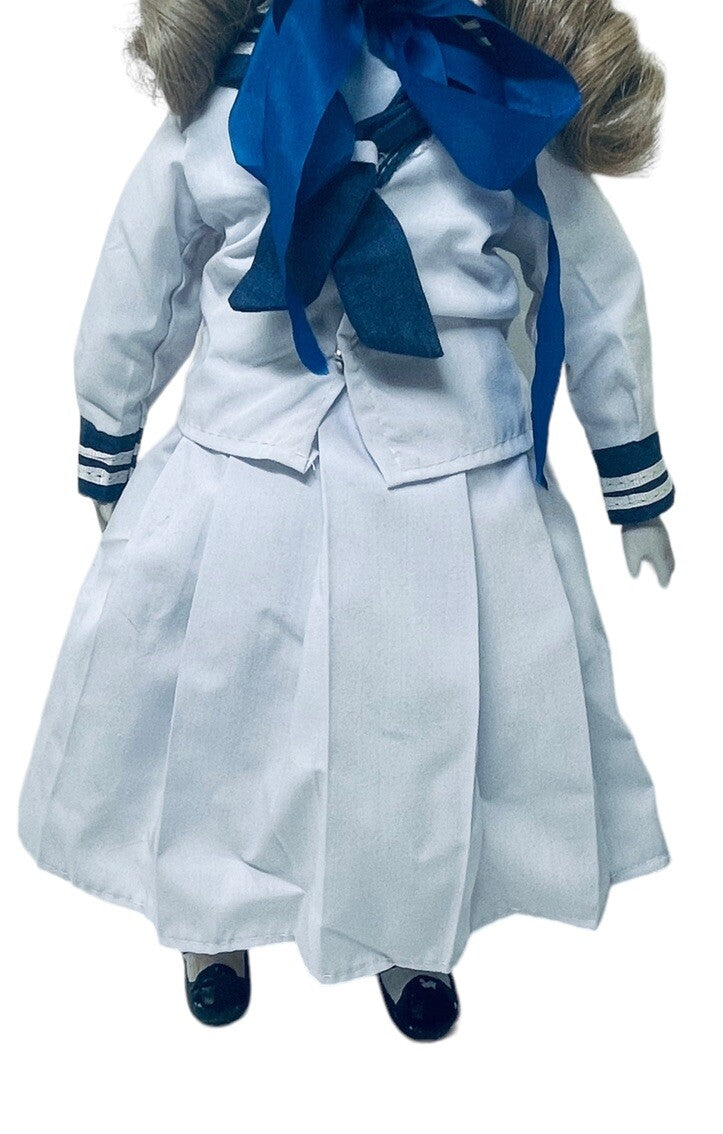 SAILOR GIRL DOLL 18" ALL HAND SEWN, CERAMIC HEAD/ARMS/LEGS/SHOES `VINATGE 1979