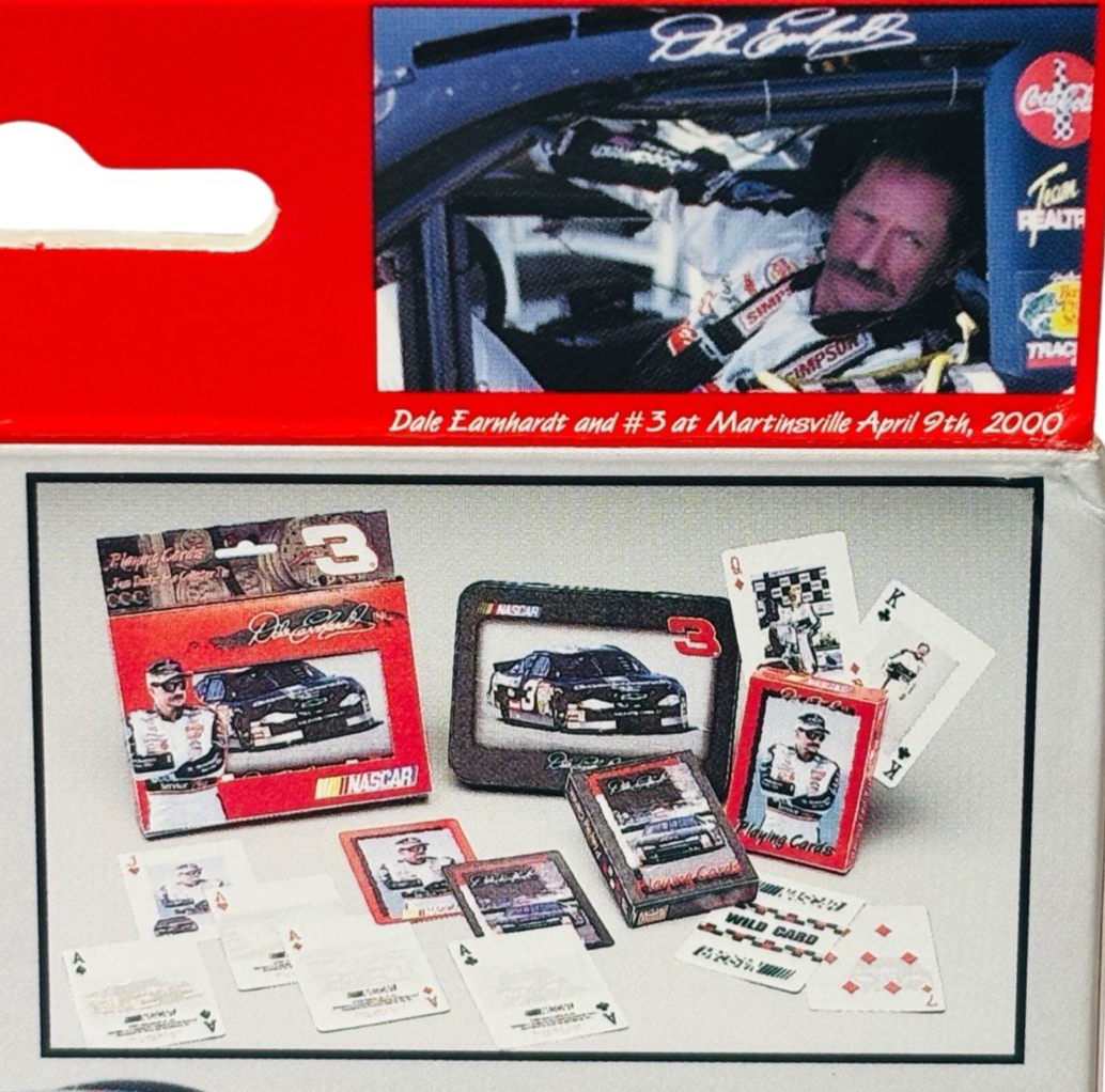 NASCAR Dale Earnhardt NASCAR 2001 Playing Cards (2 Decks) in a Collectors Tin