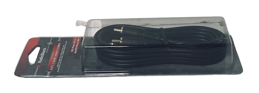 AUDIO Y-CABLE RCA MALE TO DUAL RCA MALE 42-2539, RADIO SHACK 4202539 6-FT