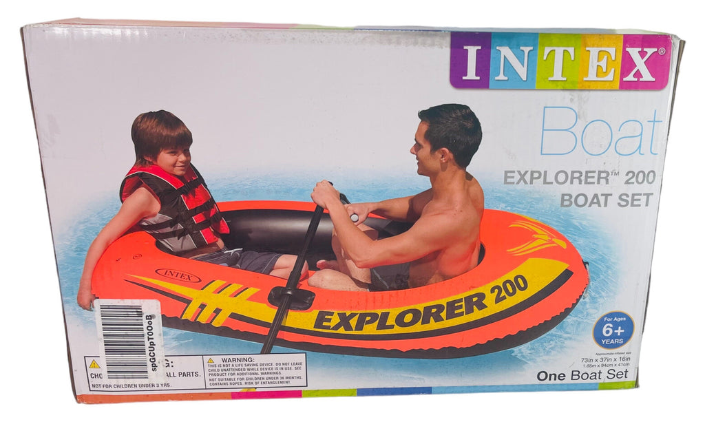 Intex Inflatable BOAT SET (73in X 37in X 16in) 2-Person Explorer 200 BRAND NEW.