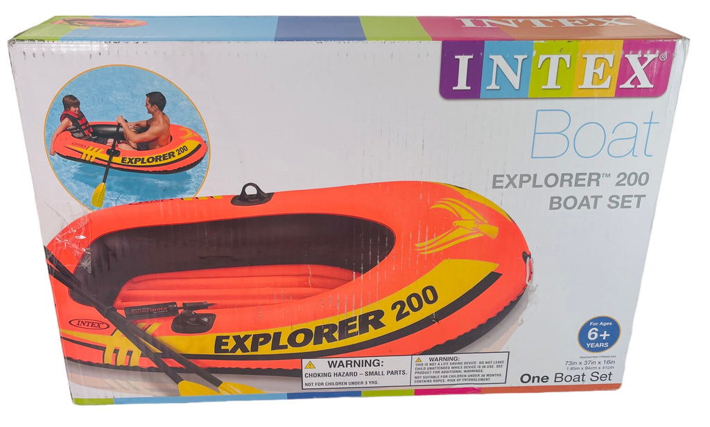 Intex Inflatable BOAT SET (73in X 37in X 16in) 2-Person Explorer 200 BRAND NEW.