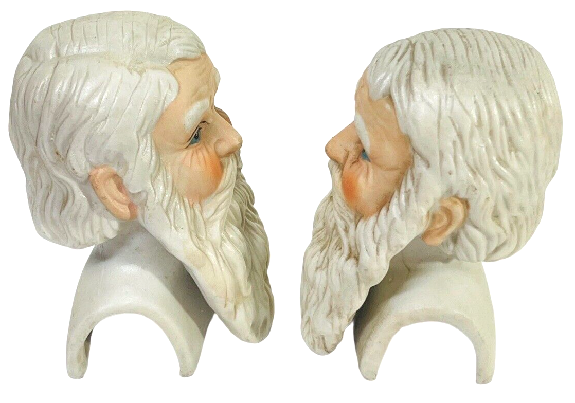 Porcelain Santa Face, Hands, & Boots, Christmas Creation - MIX LOT of 12