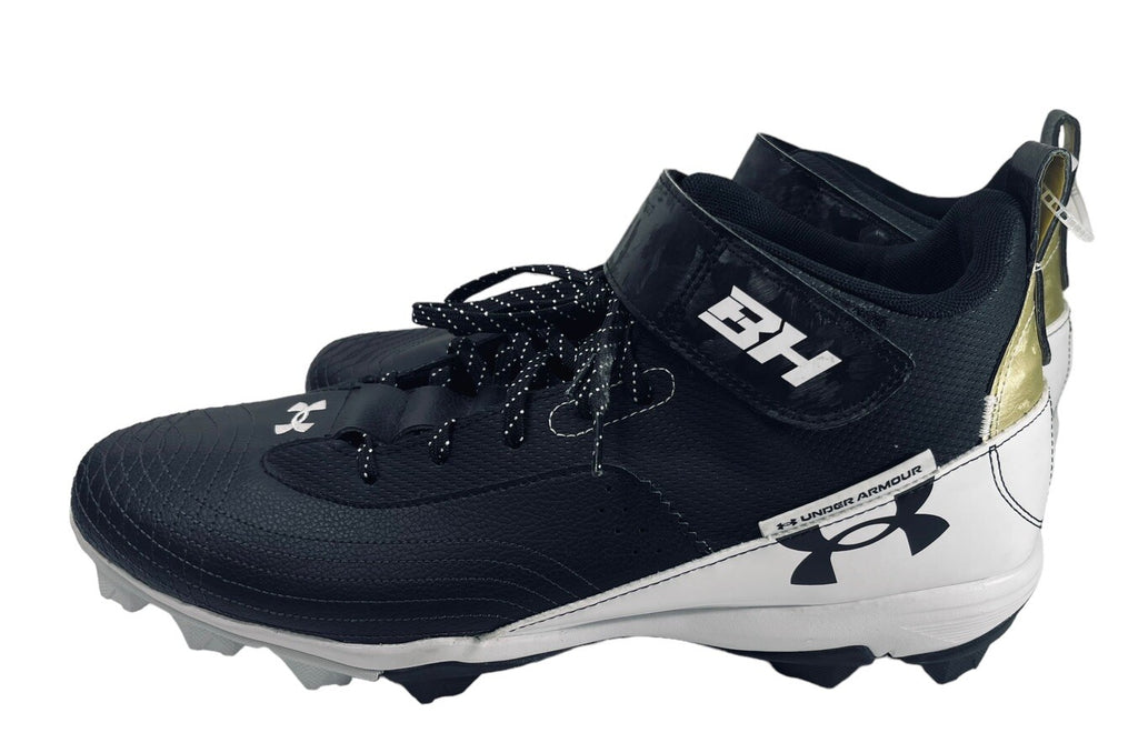 Black Under Armour Baseball Cleats Mens Sz. 14 Mid RM Shoes -Harper 3025587-001