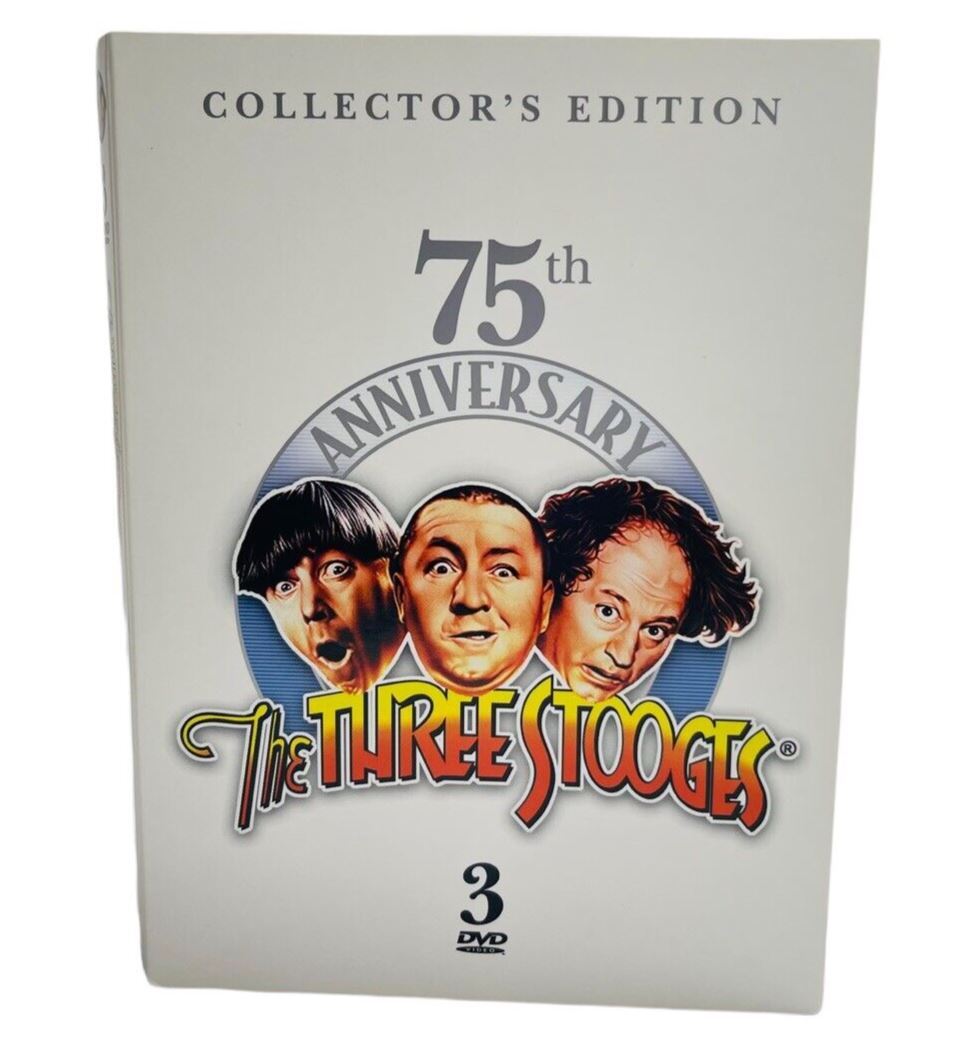 THE THREE STOOGES 75th ANNIVERSARY COLLECTOR'S EDITION 3DVDs+BIO BOOK+PHOTOS