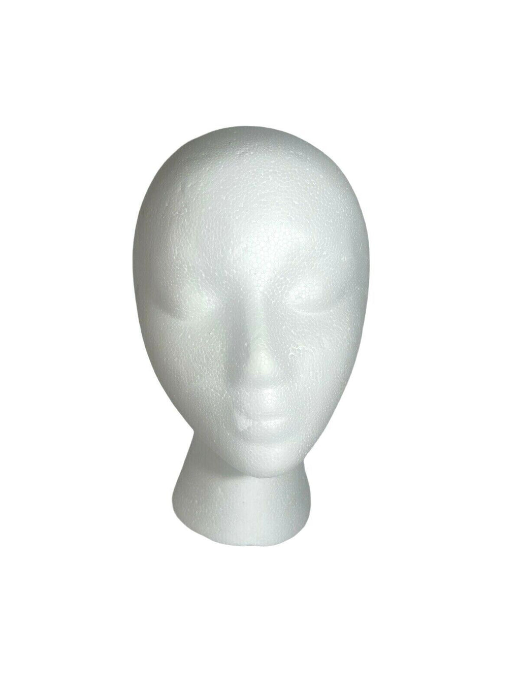 LOT OF 2 Wig Head Styrofoam/Bulk White 5.8" x 7.5" x 9.8" w/KOVI WIG CAP "NEW"