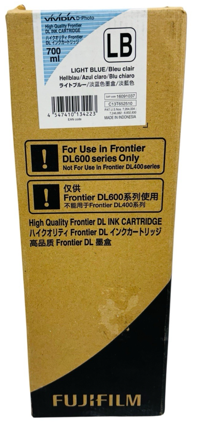 Genuine FujiFilm 16091037 Light Blue Ink 700ML For Frontier DL600 DL650 ~ NEW