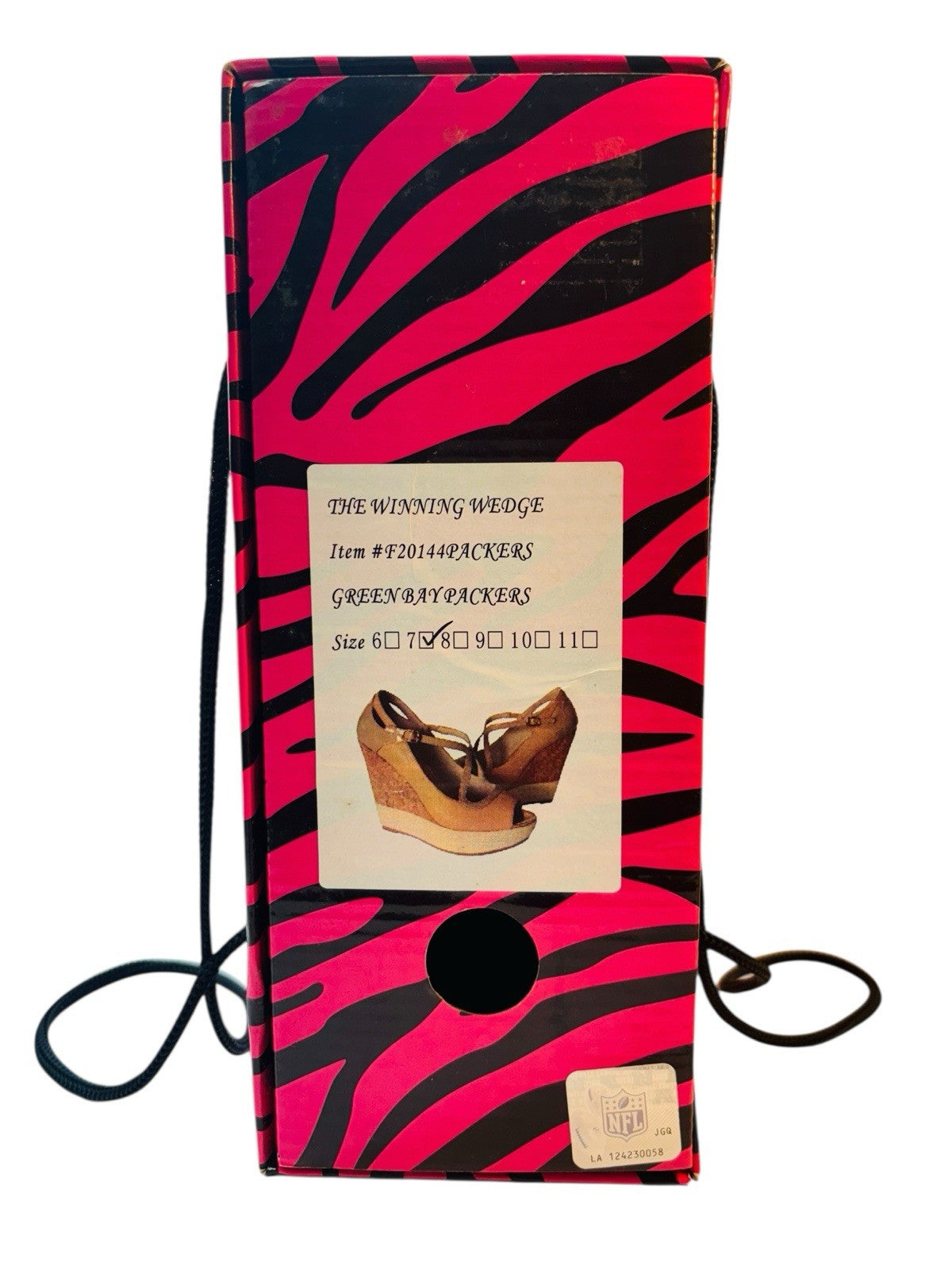 Official Green Bay Packers The Winning Wedge Heel 4.5” ~ Size 7 ~ NEW IN BOX.