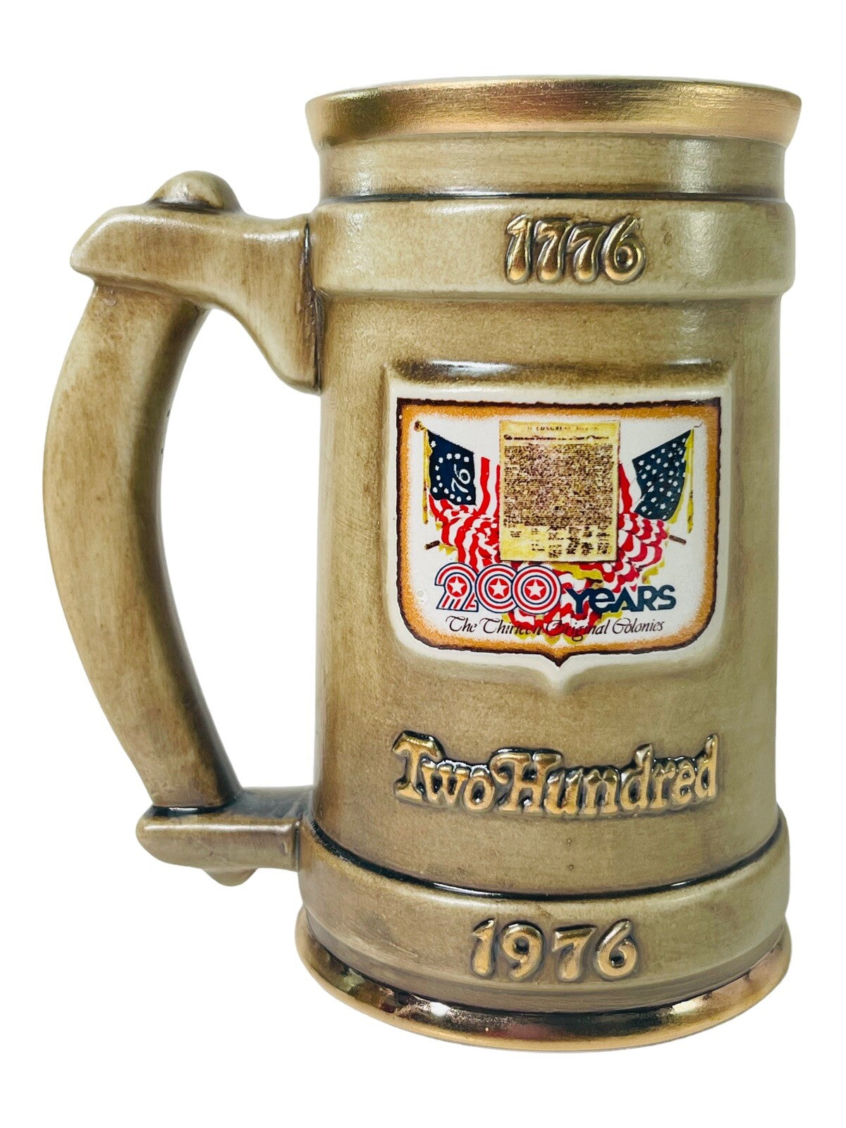 Connecticut Colony Ceramic Stein Mug, 1976 USA 200 Years Celebration