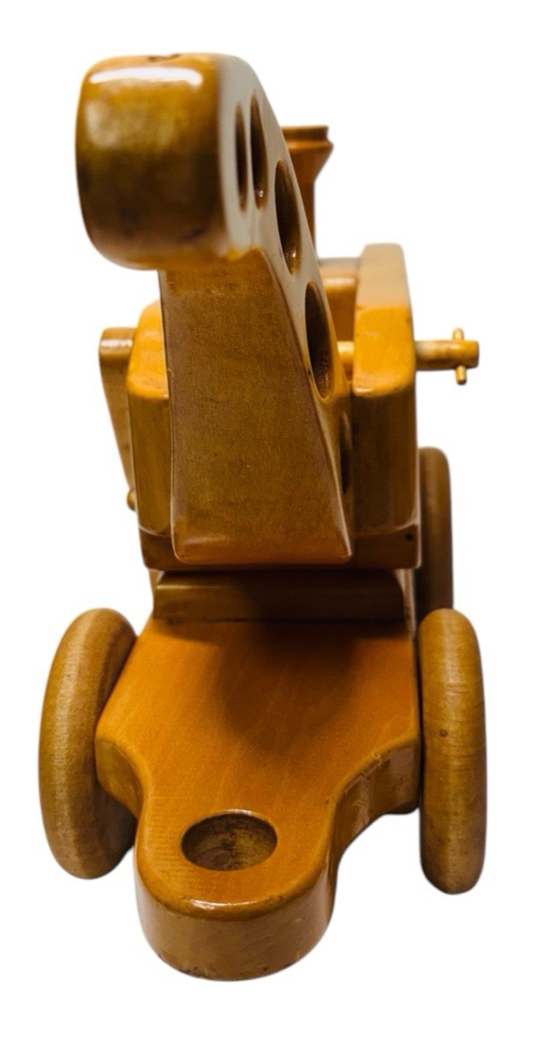 Handmade Oak Wooden Crane Trian Toy L 13'' X H 8'' X W 4'' Weight 2 lbs. By AFD