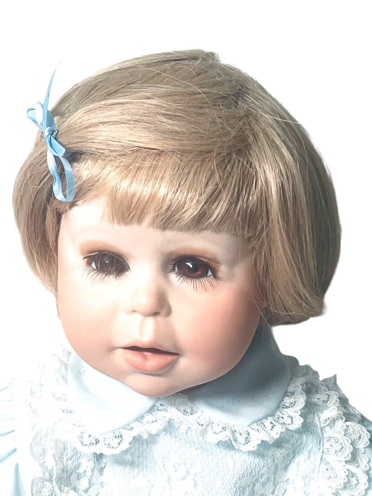 SWEET LIFELIKE Porcelain Blonde Doll (L 20"XW 10"~Wt 4.7lbs) Wears 6mth Clothing