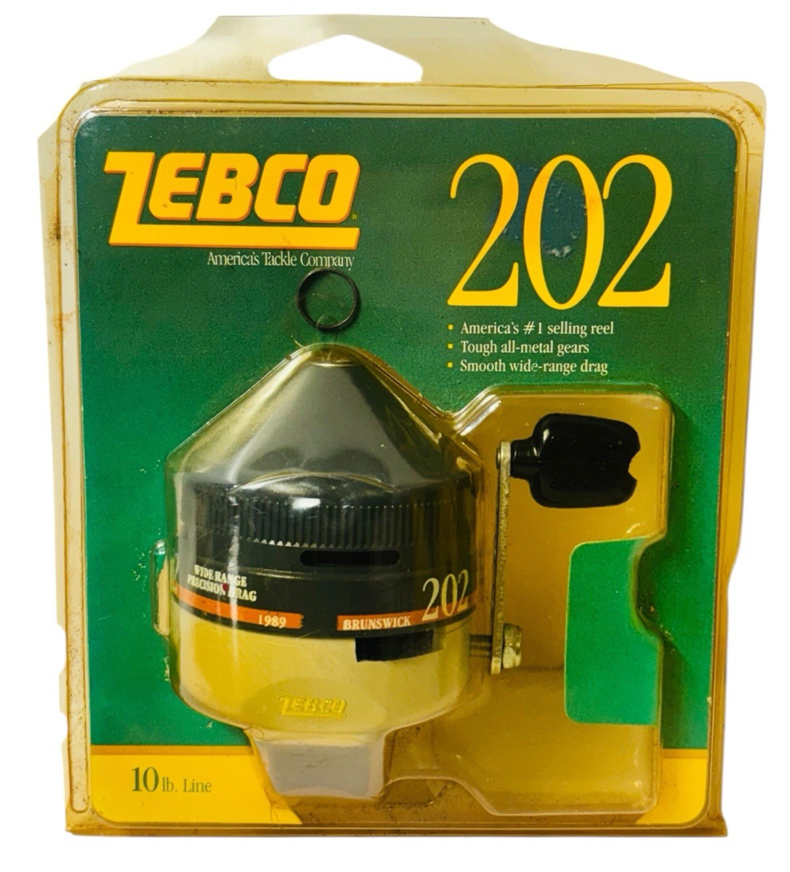 Zebco 202 Fishing Reel Vintage 1989 Brunswick Die Cast Reel 10 lb. Line New (Z)