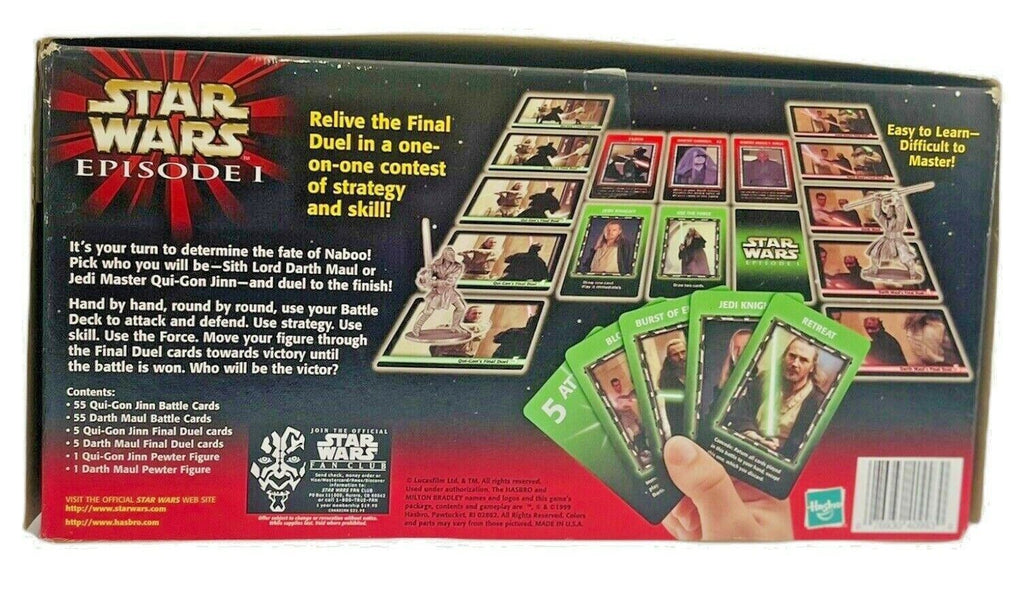 Star Wars Exclusive Pewter Figures w/Card Game 1 Clash of The Light Sabers