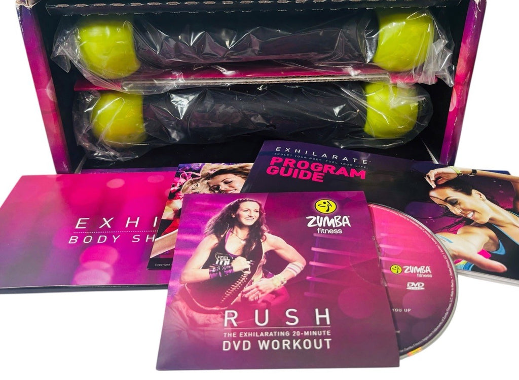 Exhilarate Body Shaping System with Toning Sticks (5 DVD Disc 2012) Booklet.