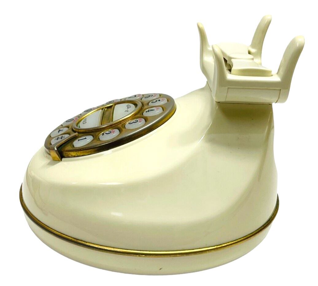 Phone Rotary Push Button Model Natalie, French Style HAC TTI329 "VINTAGE-WORKS"
