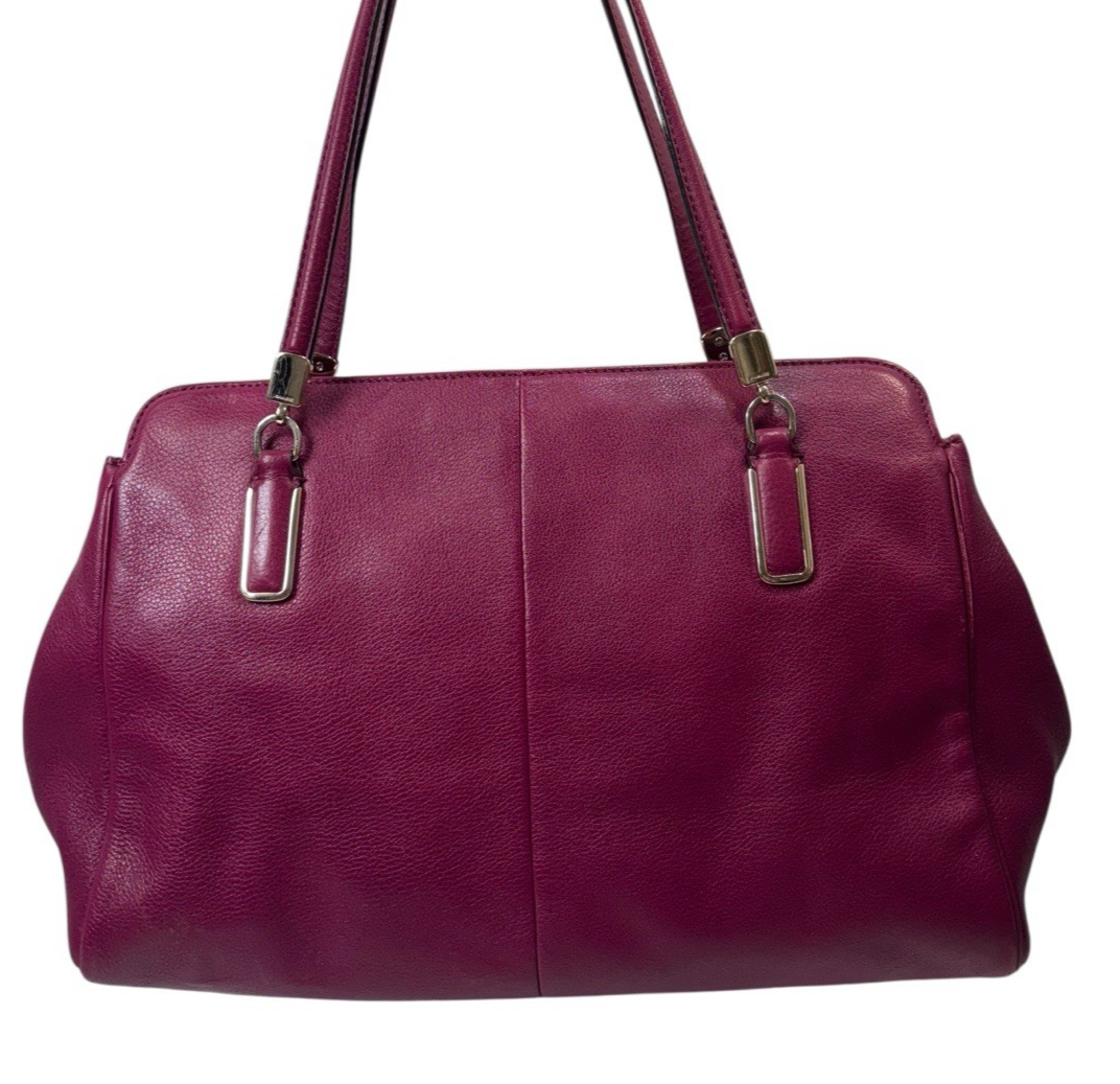 WOW Coach Madison Kimberly Carry All Leather Satchel Bag "Vibrant Magenta".
