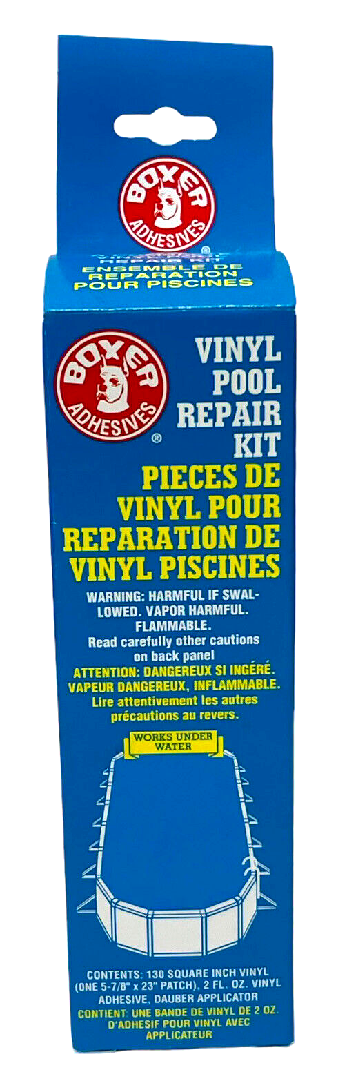 Swimming Pool Repair Kit, (Vinyl) Boxer Adhesives Under Water 2-Ounces BRAND NEW