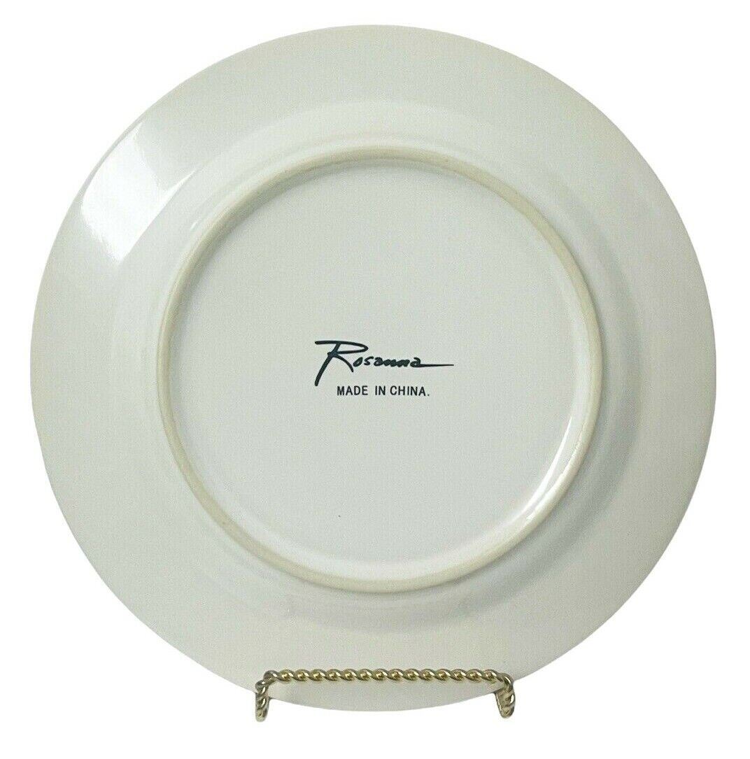 Rosanna Decorative Dessert Plates, Set of 4 Different Themes~w/Storage Box-MINT
