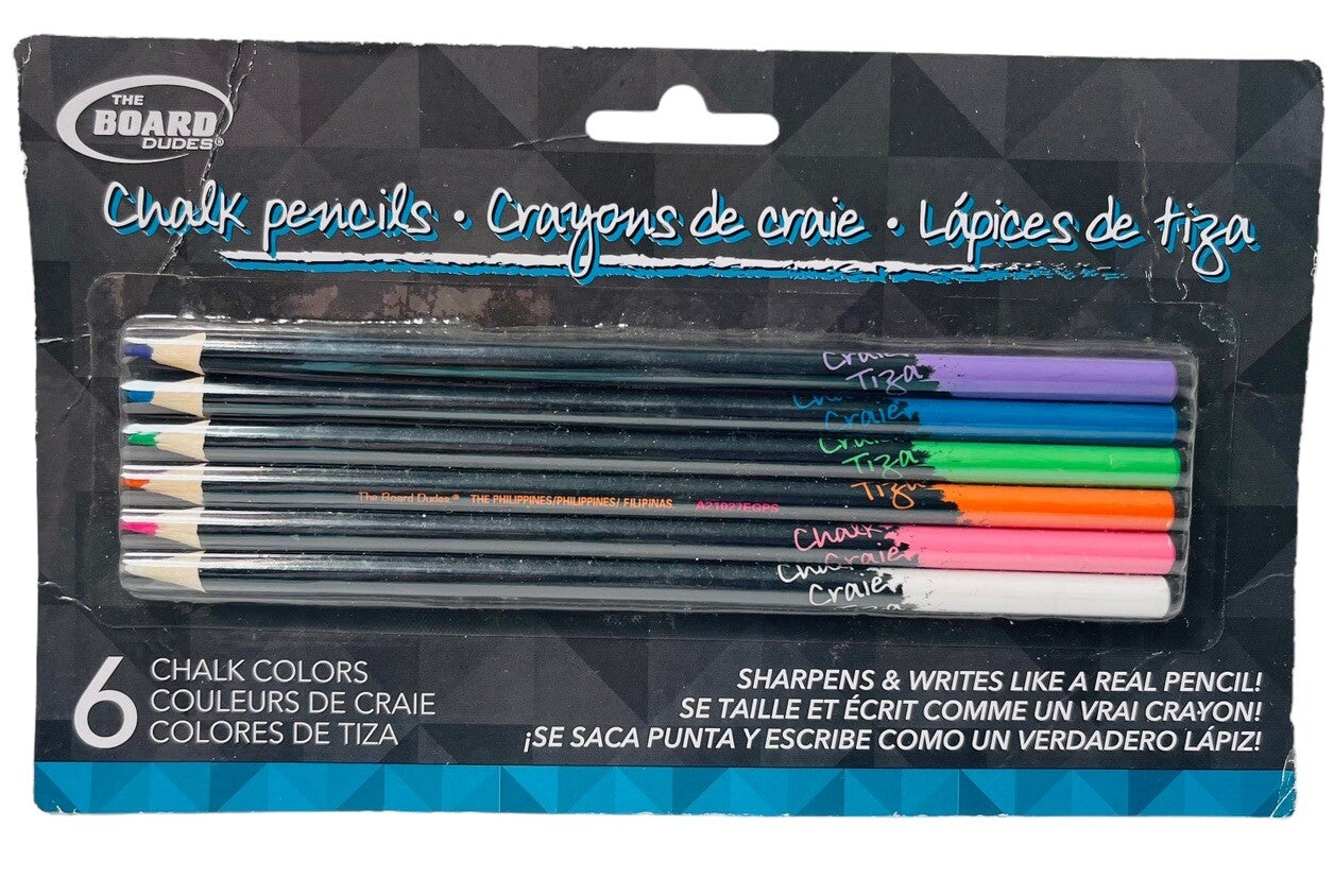 ek CRAFT MARKERS 6-PACK ~ 2-MARKERS IN ONE 1.0mm/5mm w/6-COLOR PENCILS & BAG