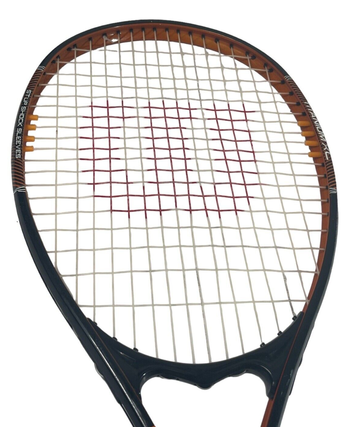 Wilson Titanium XL Tennis Racket 63 4 3/8, V-Matrix (VCV)~STOCK SHOCK SLEEVES.