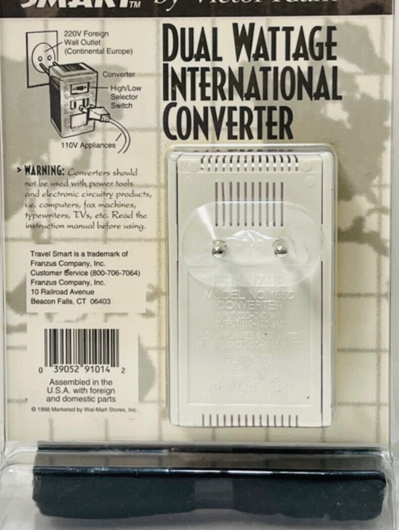 International Converter Dual Wattage - Tavel Smart by Victor Kiam - NEW