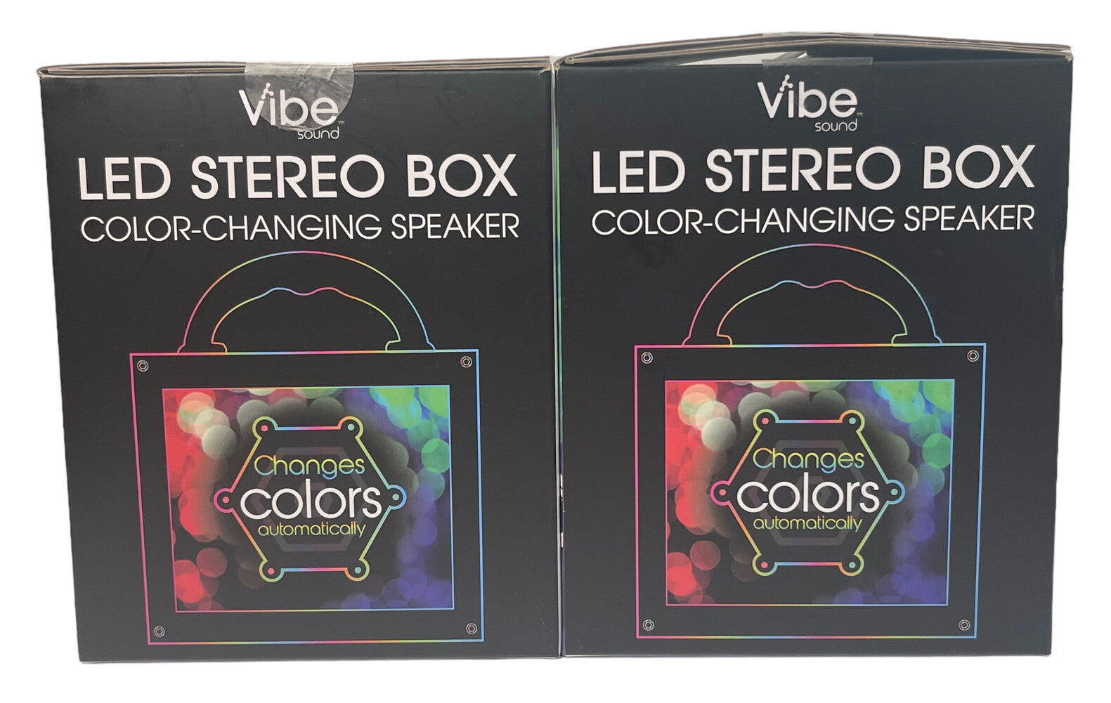 Vibe LED Stereo Speaker, w/LED FLASHING COLORFUL LIGHTS 3.5mm Aux Cable -NEW