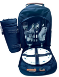 NWT Picnic at Ascot Bold Picnic Backpack for 4 Glasses/Flatware/Opener/Utensils