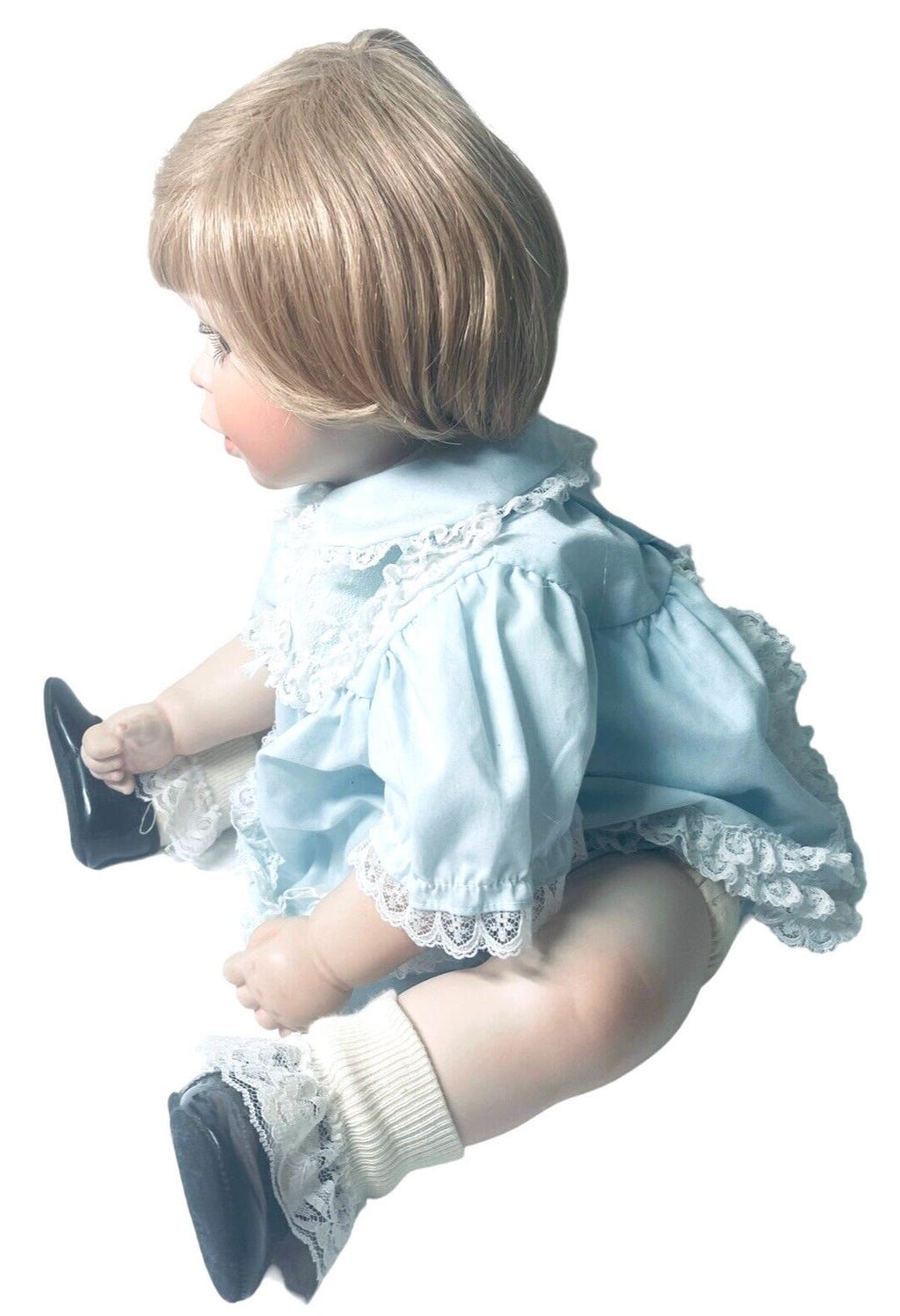 SWEET LIFELIKE Porcelain Blonde Doll (L 20"XW 10"~Wt 4.7lbs) Wears 6mth Clothing