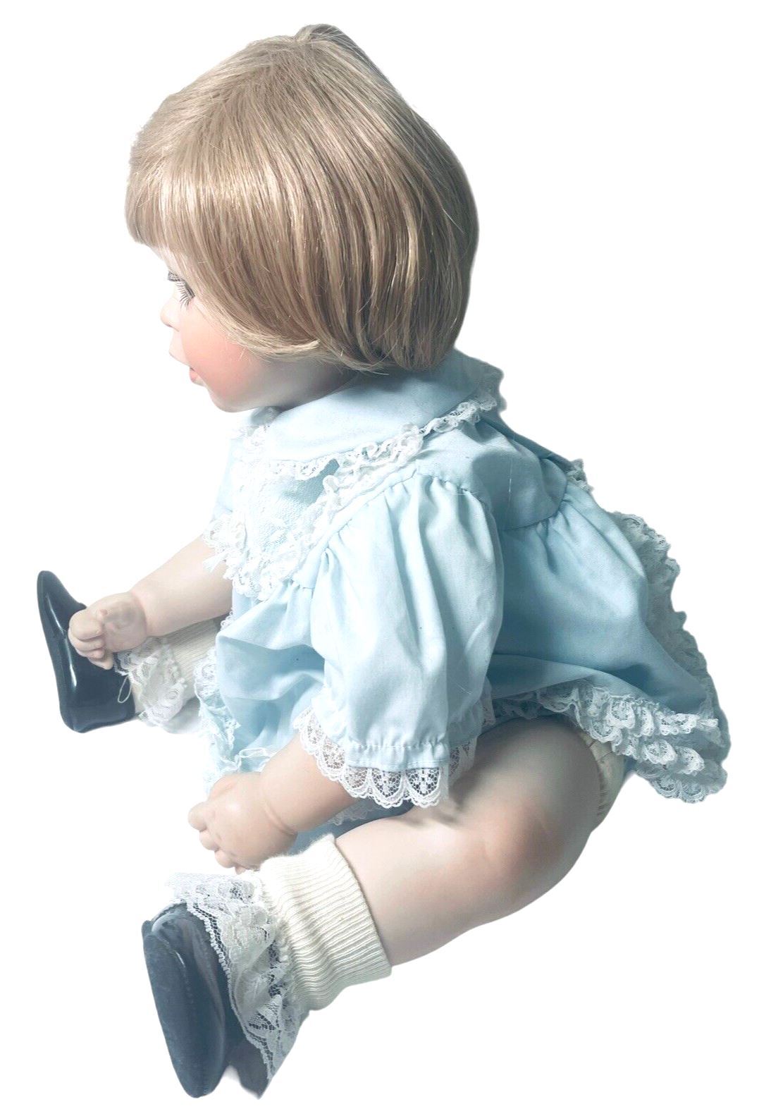 SWEET LIFELIKE Porcelain Blonde Doll (L 20"XW 10"~Wt 4.7lbs) Wears 6mth Clothing