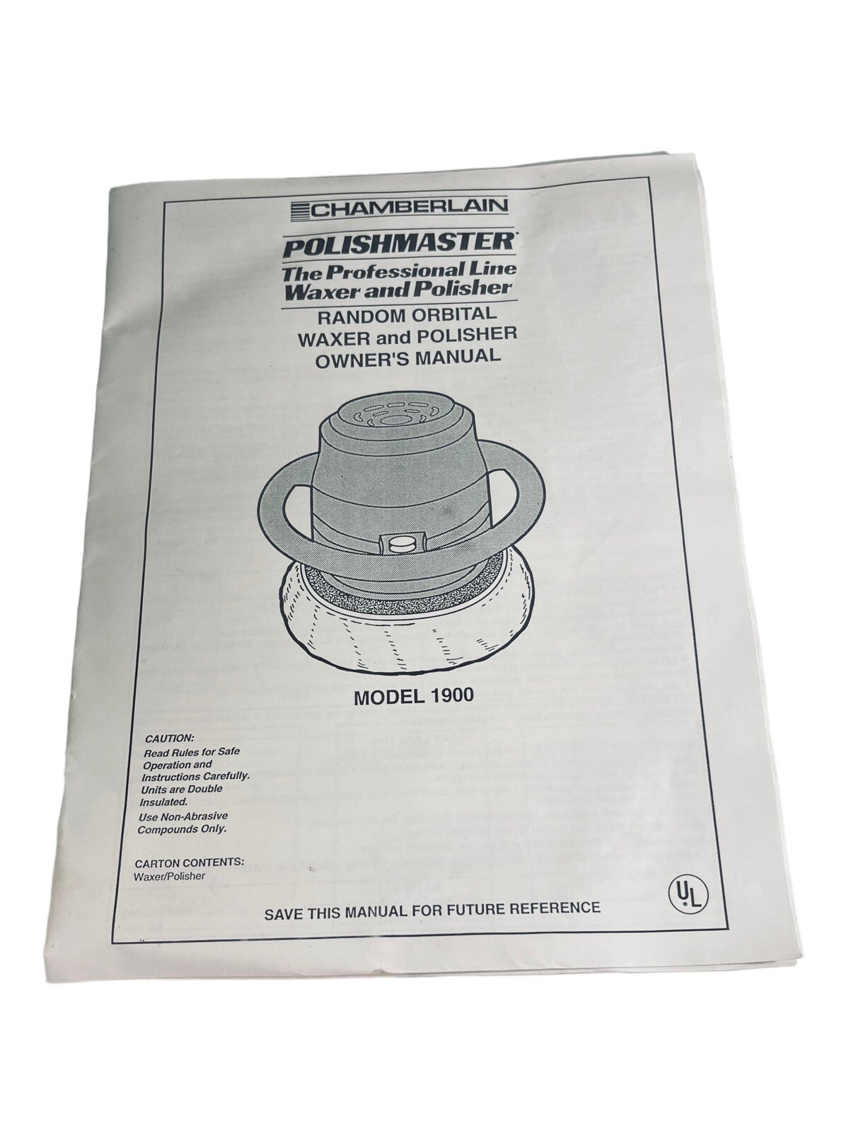 1900 Buffer/Polisher 9” Chamberlain Professional Line w/Manual - POWERMASTER