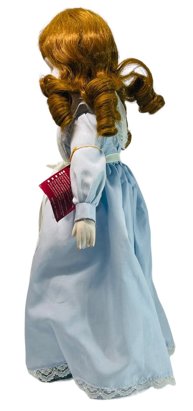 Red Hair Doll 1982 The Porcelain Collection 18” ~ Wearing Long Blue Cotton Dress