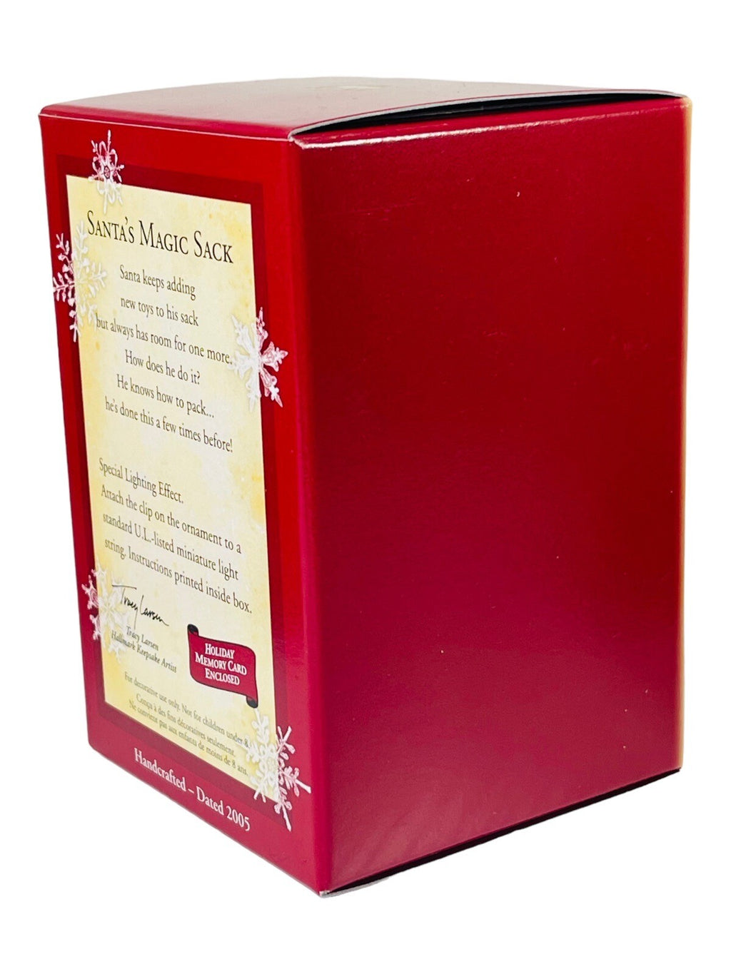 HALLMARK SANTA"S MAGIC SACK Clips to Light, Ornament & Memory Card KEEPSAKE 2005