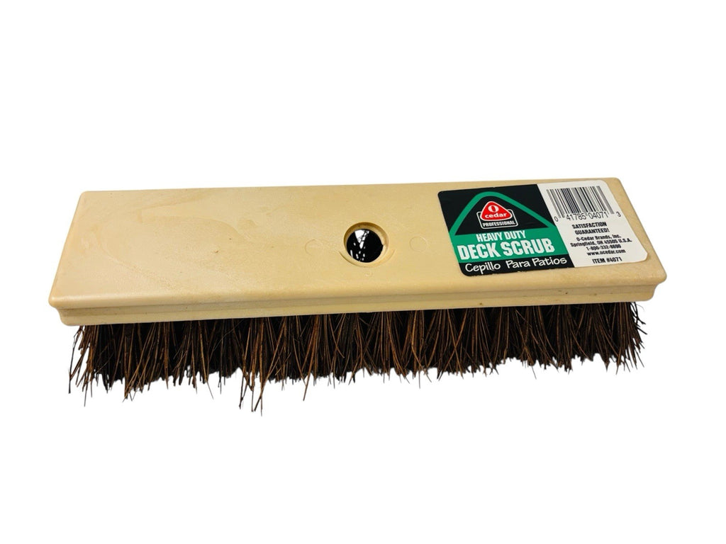 Cedar Heavy Duty Deck Scrub Brush w/ Natural Palmyra Bristles for Decks & Patios