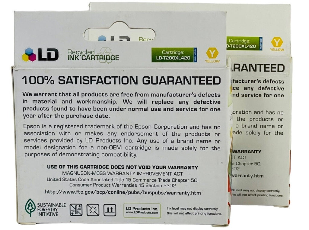 NEW LD Yellow Ink Cartridge LD-T200XL420 for ESPON PRINTERS ~ FACTORY SEALED