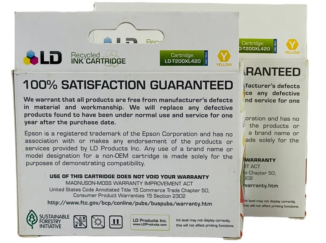 NEW LD Yellow Ink Cartridge LD-T200XL420 for ESPON PRINTERS ~ FACTORY SEALED