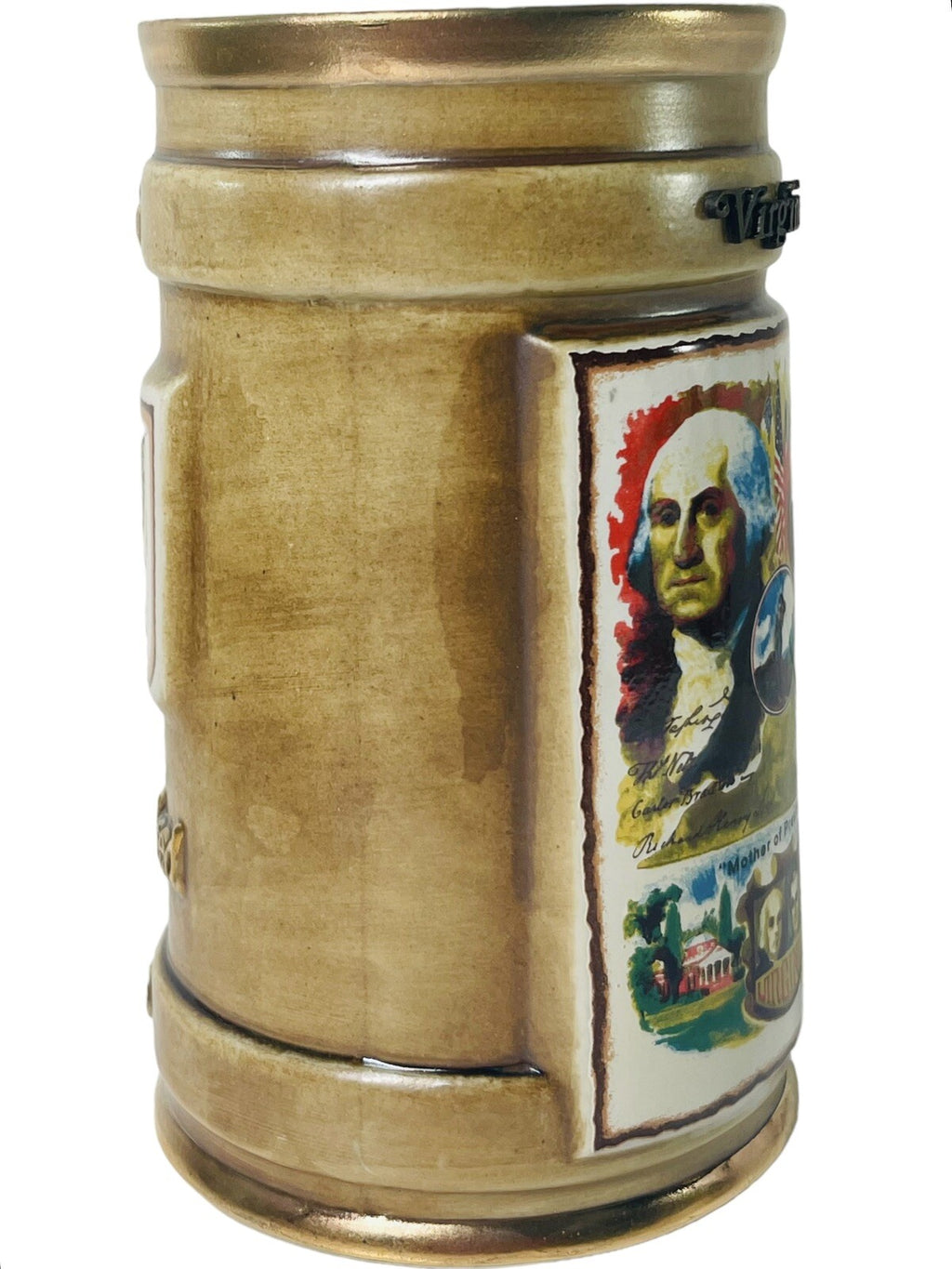 Virginia Colony Ceramic Stein Mug, 1976 USA 200 Years Celebration