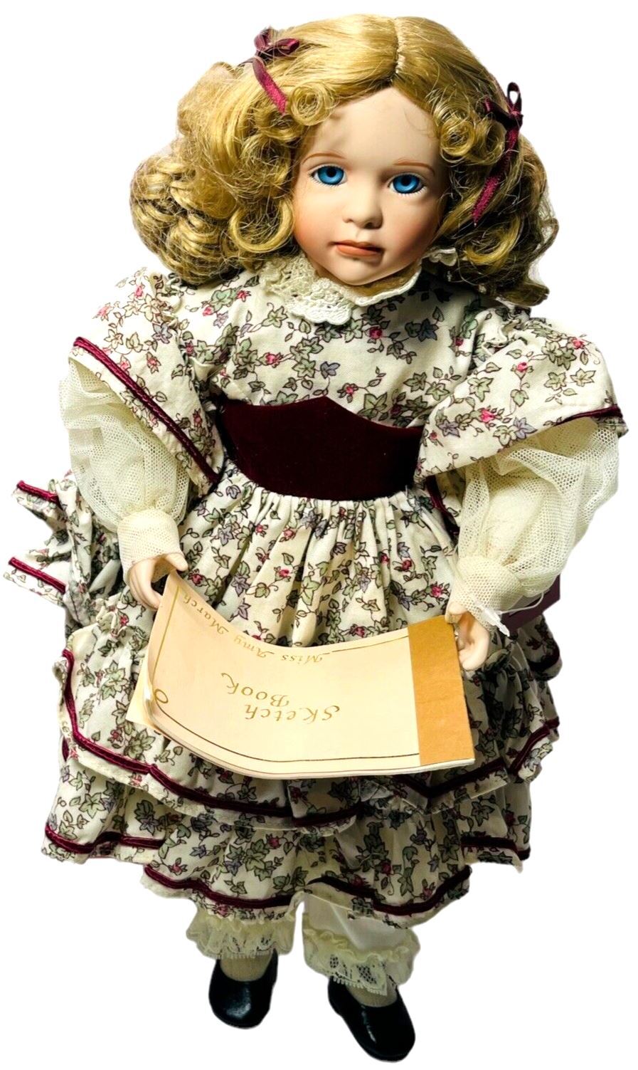 LITTLE WOMAN COLLECTION 1994 PORCELAIN DOLL AMY No 4848FA w/CERTIFICATE