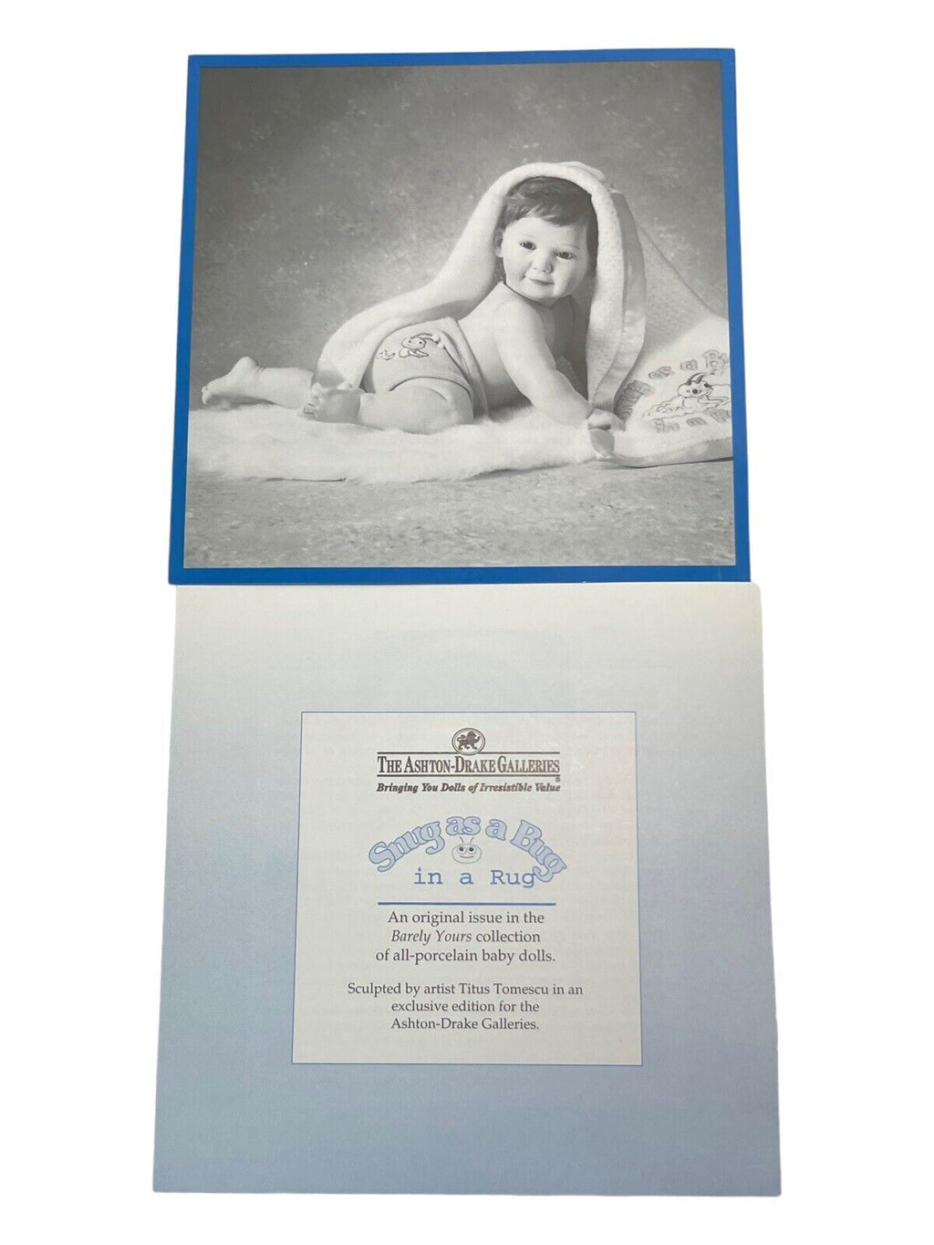 ASHTON-DRAKE GALLERIES 19'' BOY DOLL TC04229 PORCELAIN w/CERTIFICATE 1994