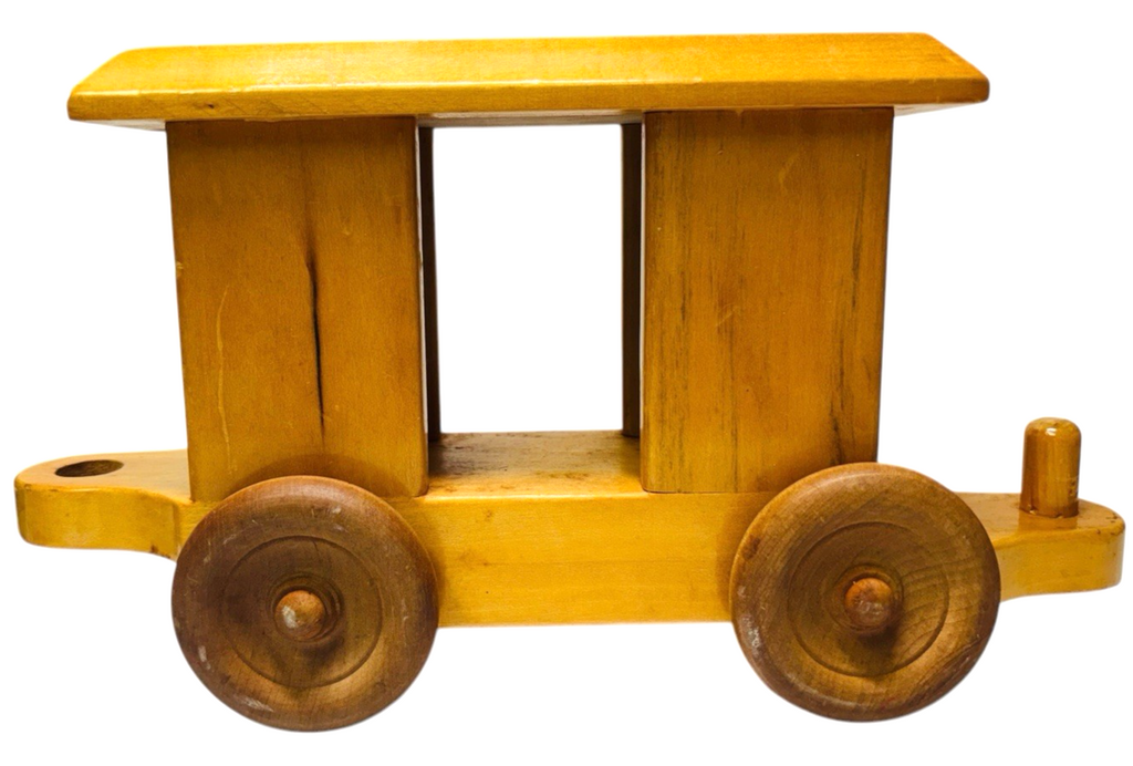 AFD Large HANDMADE OAK WOODEN TRAIN CAR!