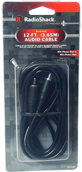 Audio Cable RCA Male to Male AUX .G163 RadioShack 42-2368 Shielded 12 Ft (3.65M)