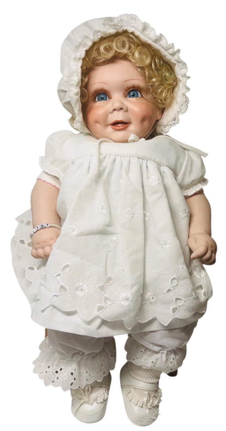 1988 Original Porcelain Doll Diasy ~Curly Blonde Hair ~ LifeLike ~ World Gallery