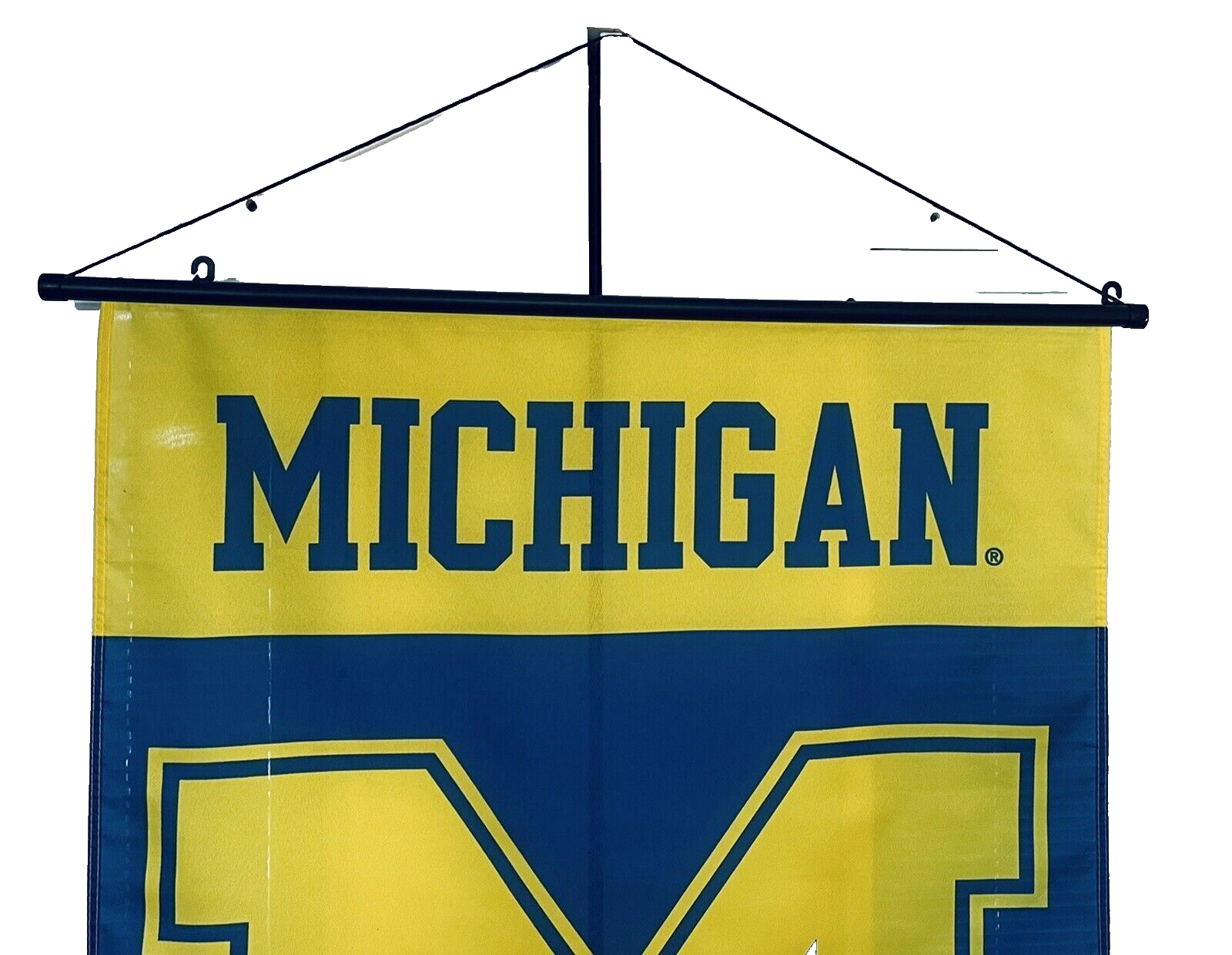 HANGING BANNER Michigan® Wolverines™ W-31" X L-42 INSIDE OR OUTDOORS MINT