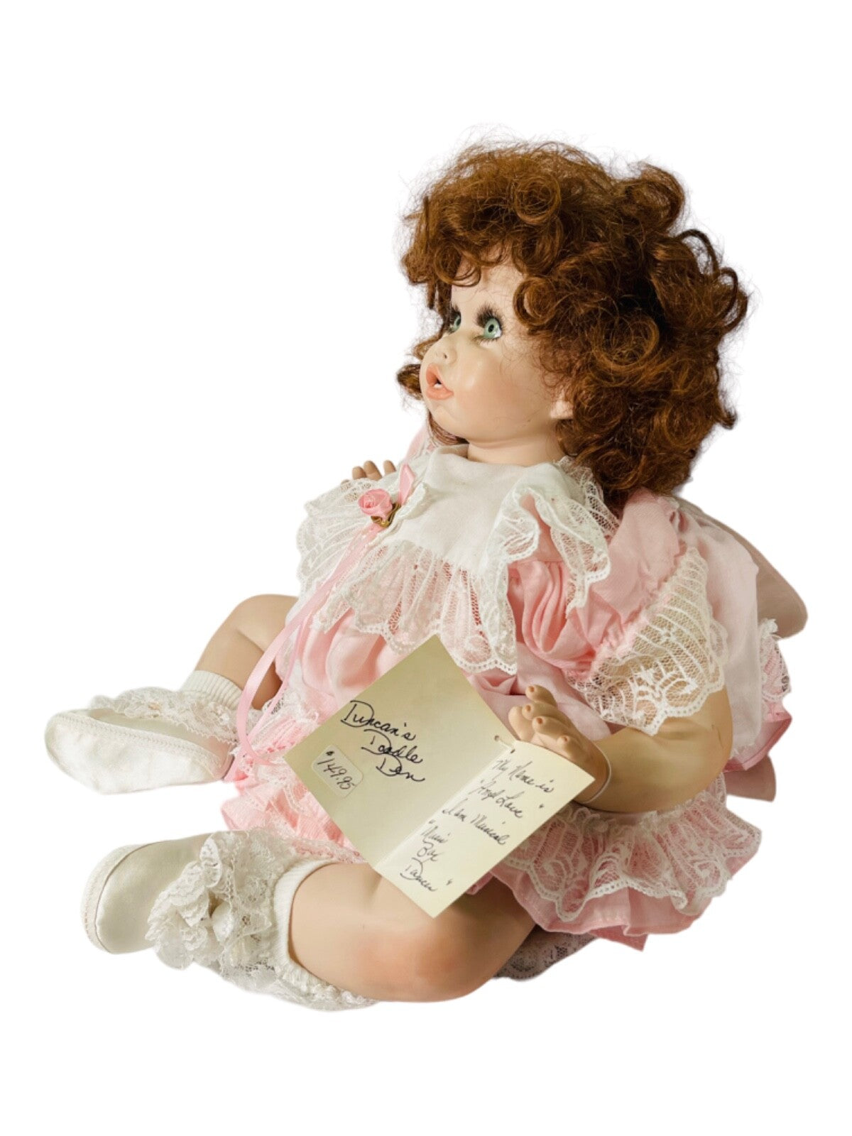 Duncan's Doddle Dan Musical Doll 20" Porcelain w/2-Front Teeth & Glasses VINTAGE