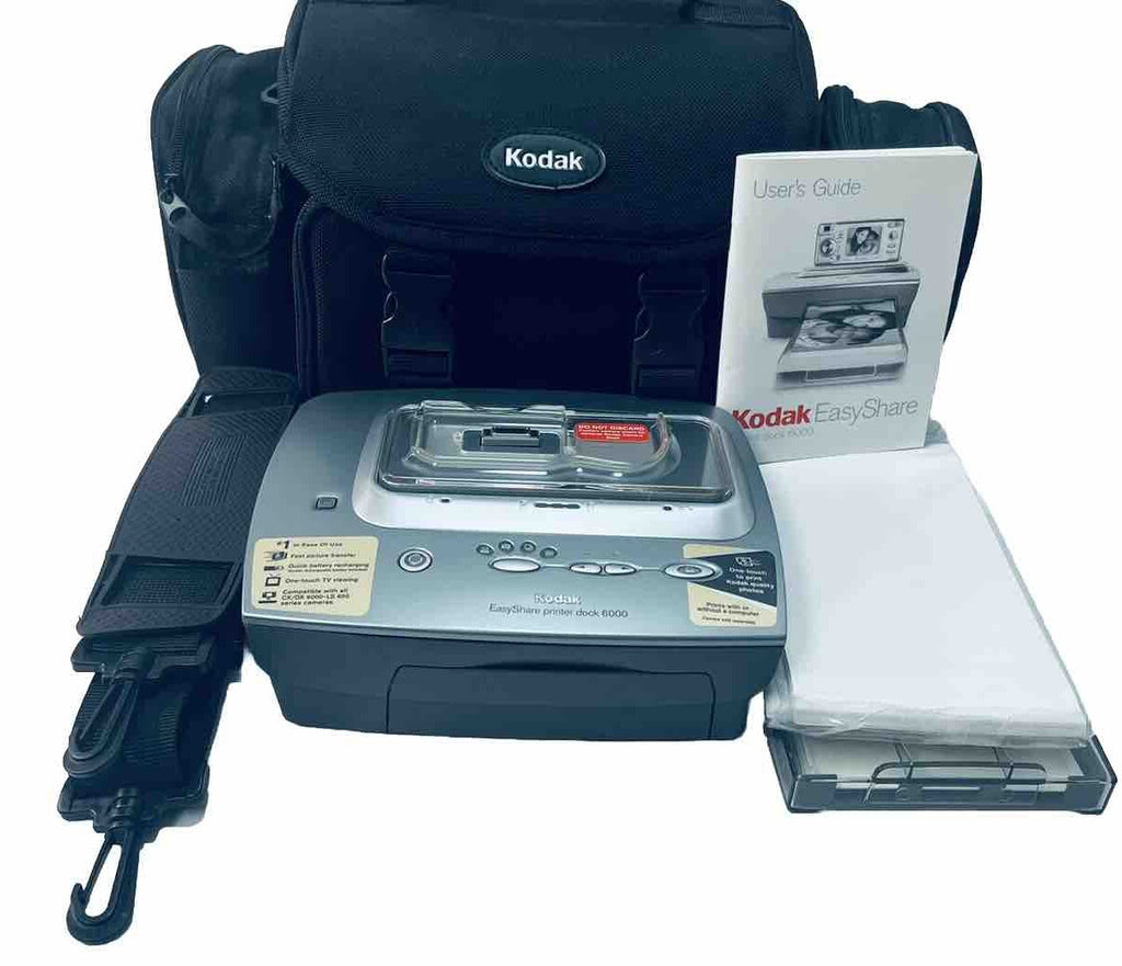 EasyShare Printer Dock 6000 w/Kodak BLACK SHOULDER BAG, NO POWER CORD.