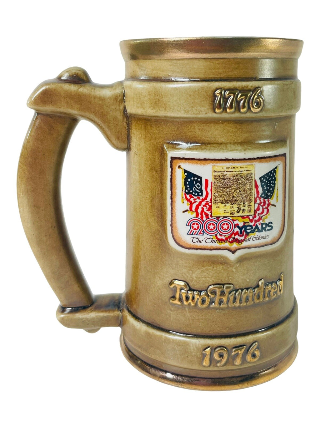 Virginia Colony Ceramic Stein Mug, 1976 USA 200 Years Celebration