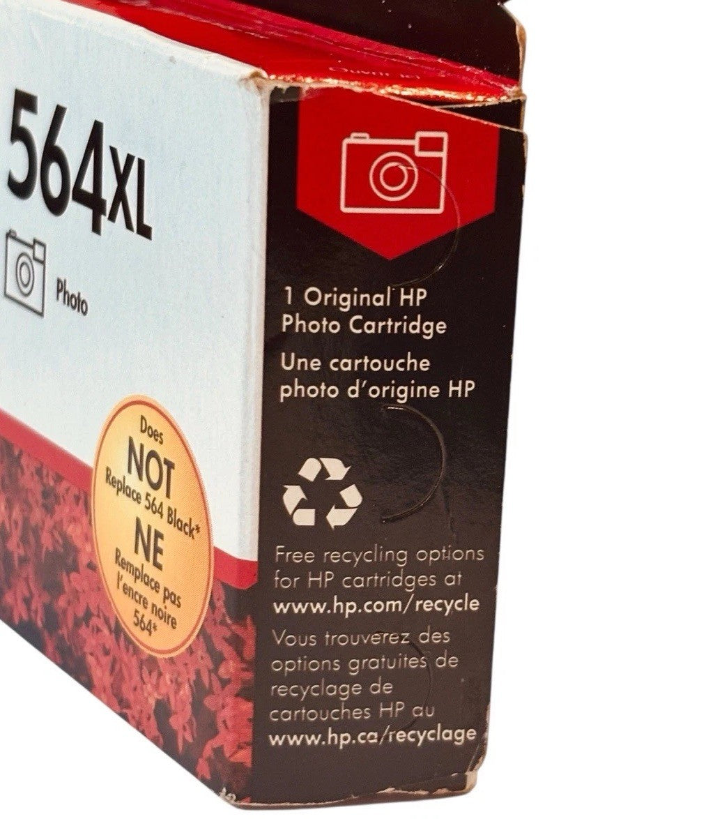 NEW SEALED GENUINE HP 564XL PHOTO BLACK Ink Cartridge Mar 2021
