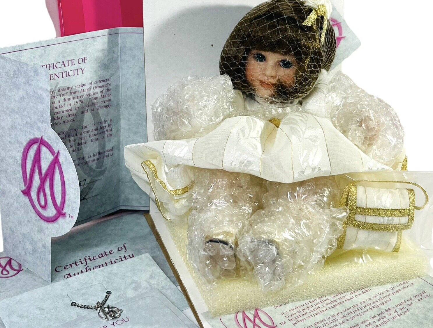 Marie Osmond Tiny Tot Doll “Ann Marie Holiday” #C21199 000 000 W/COA & Box